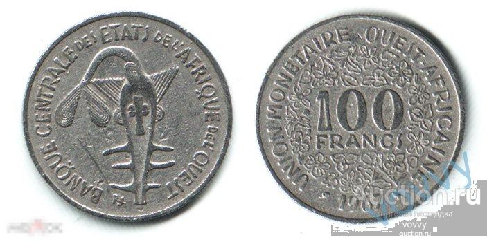 Западная Африка 100 франков 1967 к7-A436