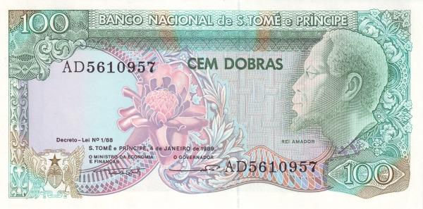 Сан-Томе и Принсипи 100 добра 1989 P60 пресс unc