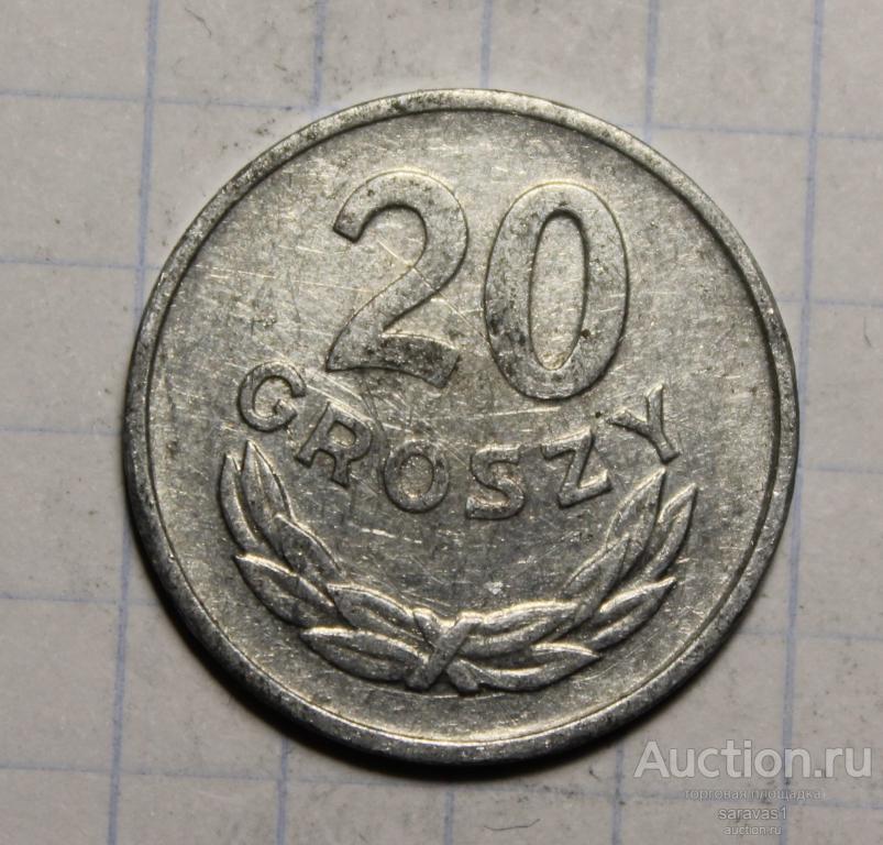 Польша 20 грошей 1967 Y#А47.