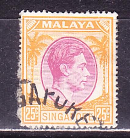 Сингапур, гаш,  1949-52 г., перфорация 18