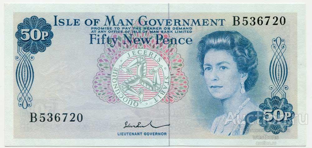 Остров Мэн 50 песов 1979 г. KM 28c UNC