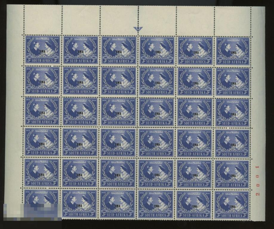 Юго-западная Африка (SWA) 1948. Серебряная свадьба - 36шт SG # 137. MNH**