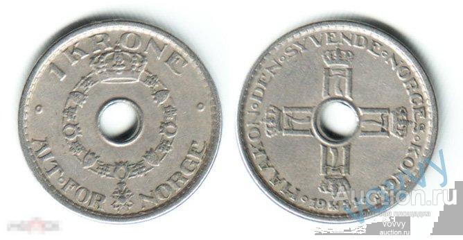 Норвегия 1 крона 1951 KM#385 X912