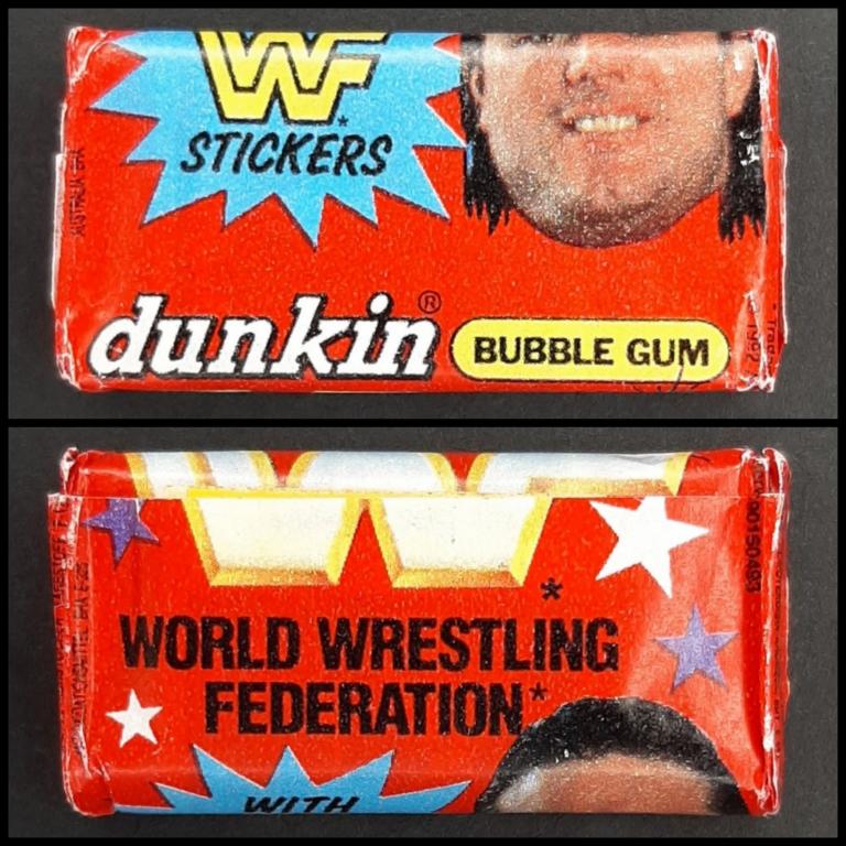 WORLD WRESTLING FEDERATION / dunkin / ЖВАЧКА 80-90 / ЖЕВАТЕЛЬНАЯ РЕЗИНКА / BUBBLE GUM