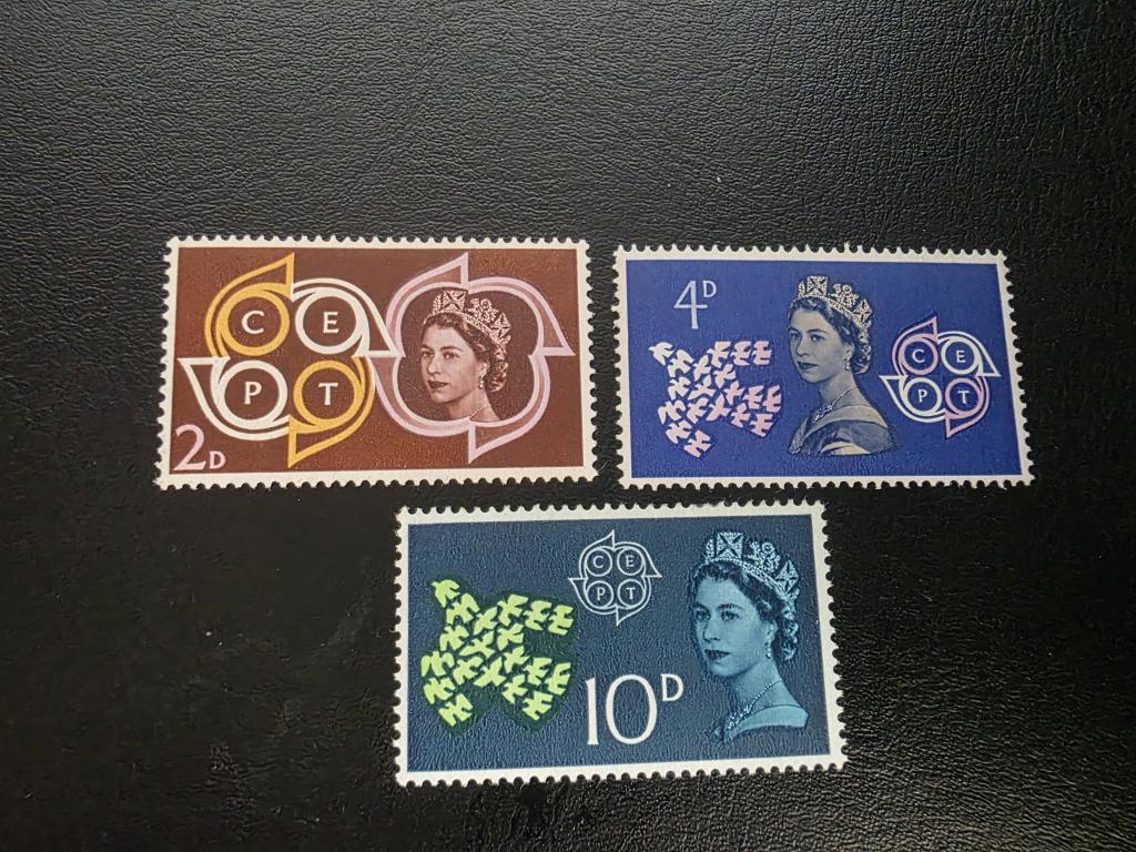 Великобритания. Европа СЕПТ, Голуби. Елизавета II. Серия. 1961*