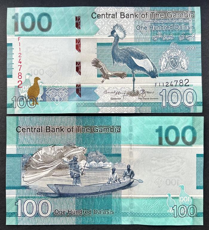 ГАМБИЯ 100 ДАЛАСИ 2023 ГОД UNC