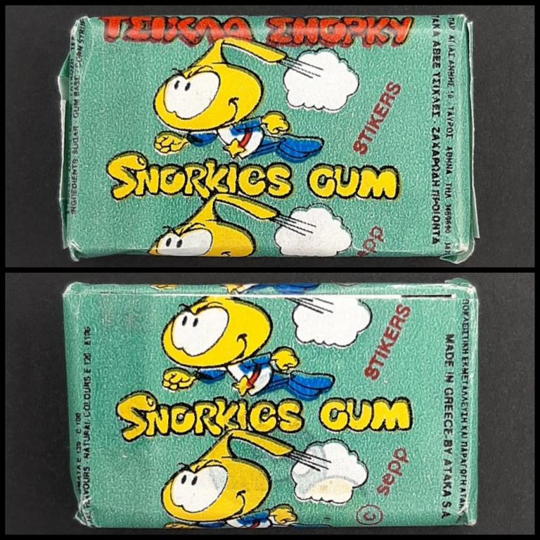 SNORKIES GUM / STIKERS / ЖВАЧКА 80-90 / ЖЕВАТЕЛЬНАЯ РЕЗИНКА / BUBBLE GUM
