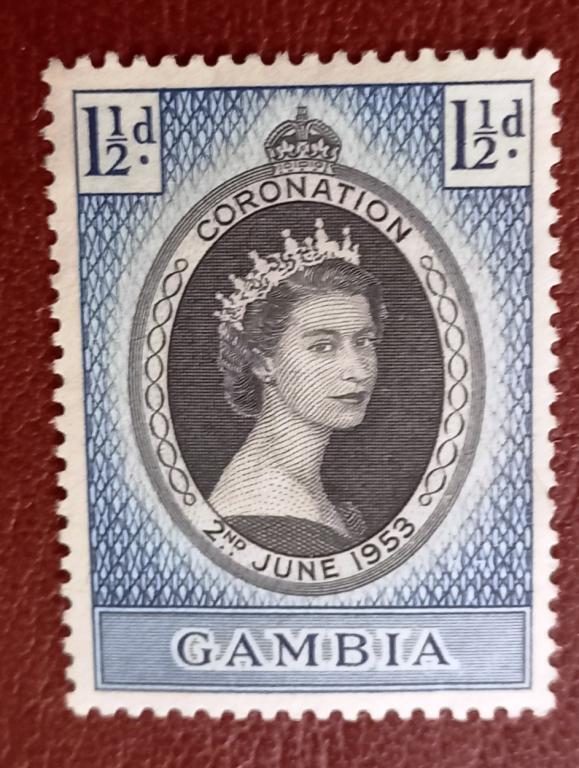 Гамбия Британская Колония 1953 год Коронация Королева  Елизавета II MNH+