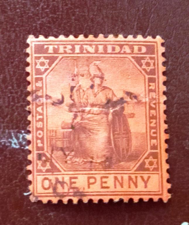 Тринидад Британская Колония 1902 год  Стандарт Король  Эдуард VII  Гаш+
