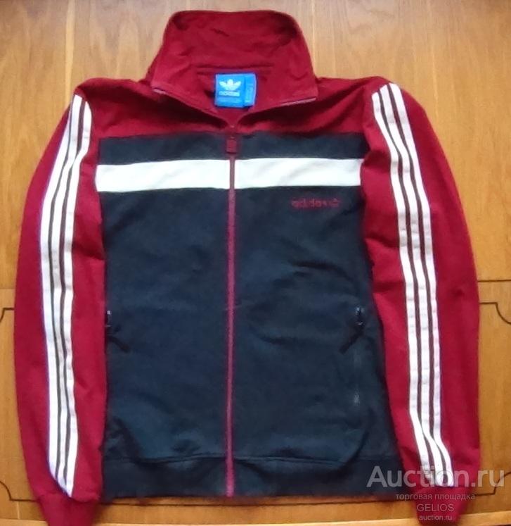 ADIDAS ORIGINALS Фирменная Олимпийка Мастерка НОВАЯ Черно-Бордовая Хлопок