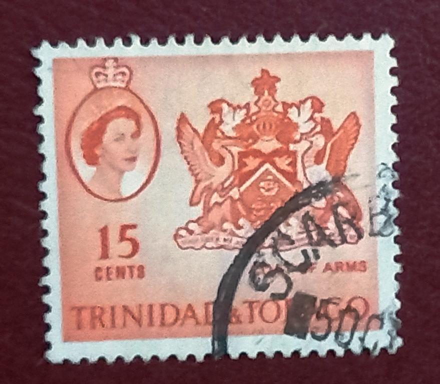 Тринидад и Тобаго 1964 год Герб Королева Елизавета II Гаш+