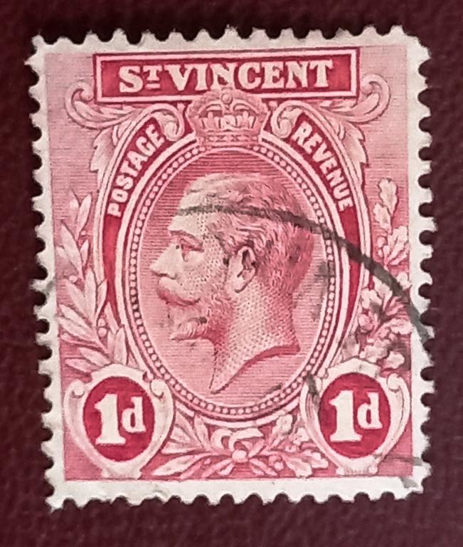 Сент Винсент  1921 год  Стандарт Король Георг V Гаш+