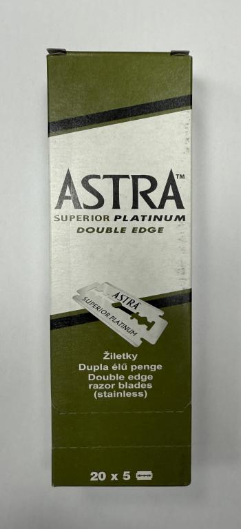 АКЦИЯ ! Лезвия Astra Platinum , блок - 20 пачек по 5 шт лезвий (100 лезвий)