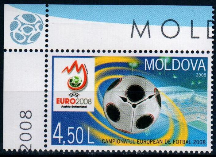 Молдова 2008 футбол ЧЕ Австрия-Швейцария, MNH
