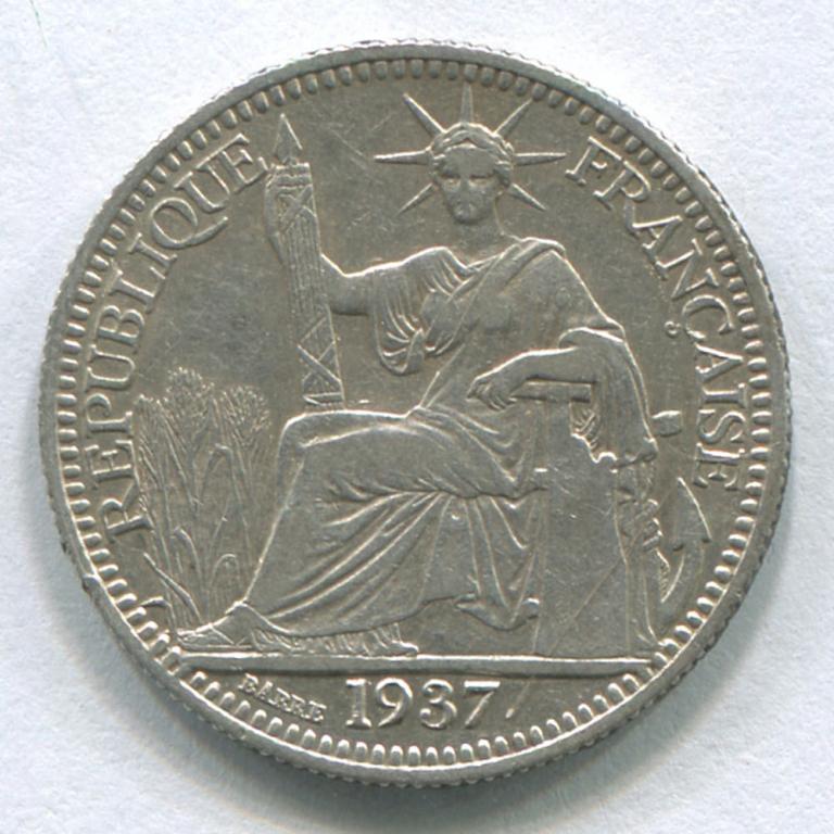 ИНДОКИТАЙ 10 ЦЕНТОВ 1937 XF