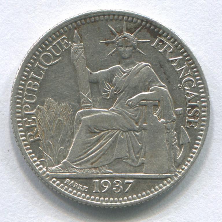 ИНДОКИТАЙ 10 ЦЕНТОВ 1937 XF