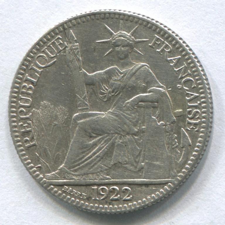 ИНДОКИТАЙ 10 ЦЕНТОВ 1922 GVF