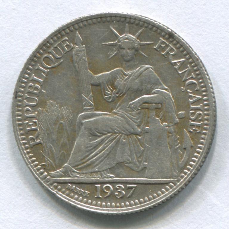 ИНДОКИТАЙ 10 ЦЕНТОВ 1937 XF
