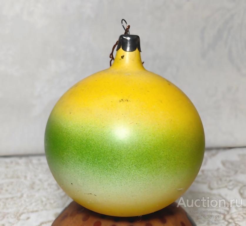 Елочная новогодняя игрушка стекло СССР шар