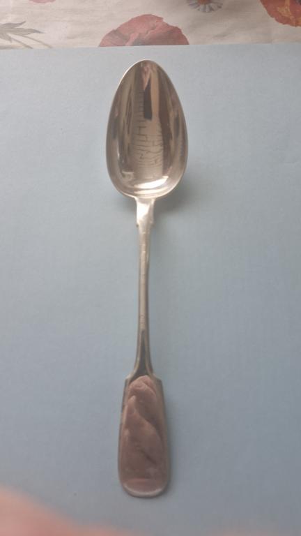 Ложка столовая. Серебро 84 проба, 1887год . Состояние!