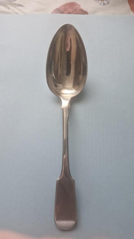 Ложка столовая. Серебро 84 проба, Пец. 1869 год,  Редкое клеймо. Состояние