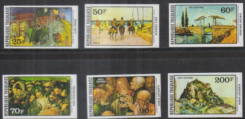 МАРКИ ЖИВОПИСЬ. Дюрер, Гойя, Ван Гог, Гоген. MNH. Того  2950