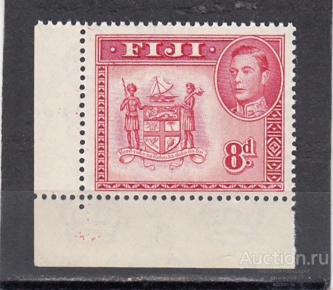 FIJI  ФИДЖИ   Георг VI   Герб Регалии № 102с  1938   Угол Сост**  MNH