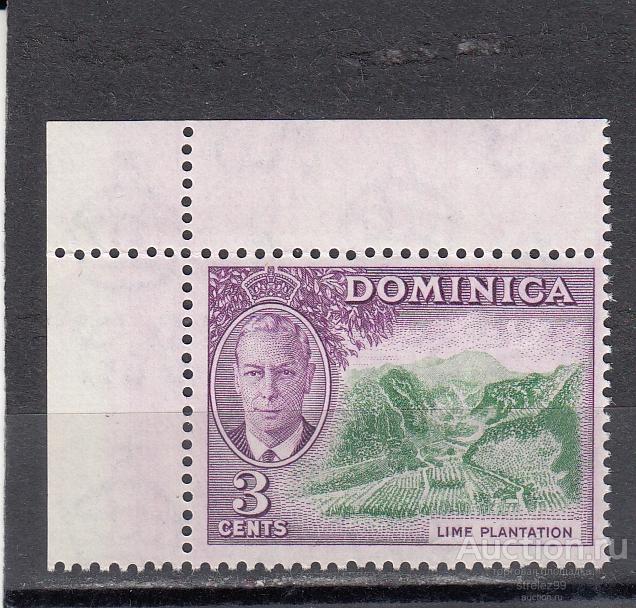 DOMINICA  ДОМИНИКА  Георг VI  Фрукты Лайм  № 121  1951  Угол   Сост** MNH