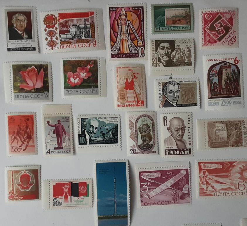 СССР 1969г.Набор из 22 чистых марок. Состояние **.
