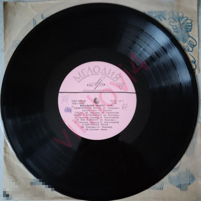 Вокальный квартет "ГАЯ" Удивительная жизнь..."10"  VG
