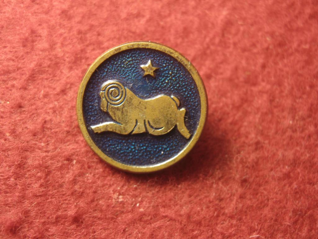 Овен, Зодиак, Гороскоп, редкий значок, тяжёлый металл, эмаль (7.25)