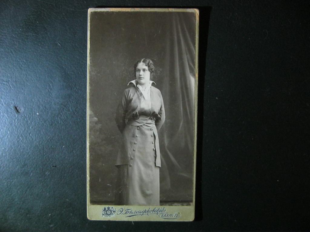 ЮНАЯ КРАСАВИЦА эпохи МОДЕРН,ф.БЕЛОЦЕРКОВСКИЙ, БАХМУТ,Екатеринослав.губ,РОССИЯ 1910е/Артемовск,ДОБАСС