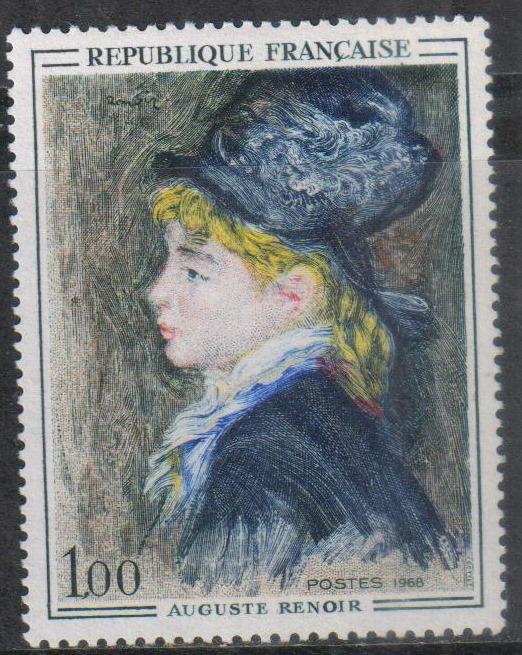 МАРКИ ЖИВОПИСЬ.  РЕНУАР.  MNH. ФРАНЦИЯ  3143