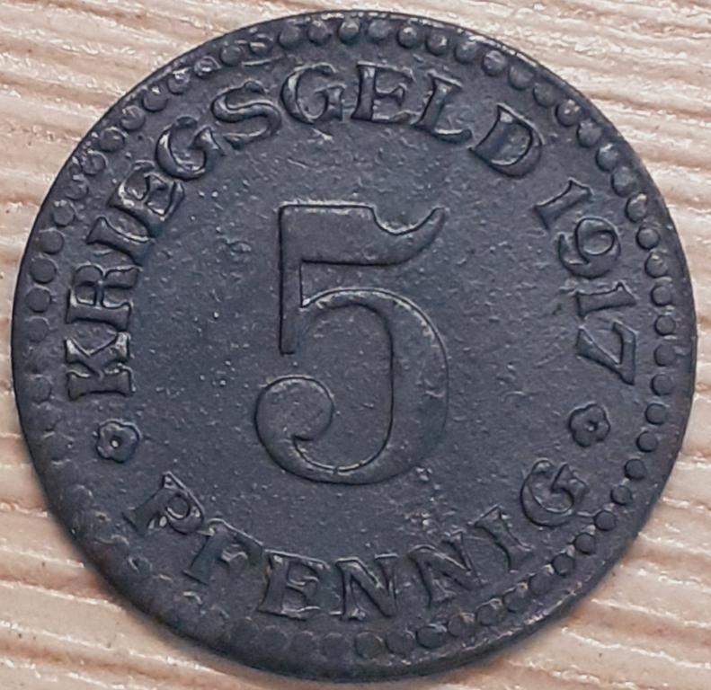 Нотгельд. Германия, г. Кассель(Cassel) 5 пфеннигов.1917 г. ОРИГИНАЛ!!!