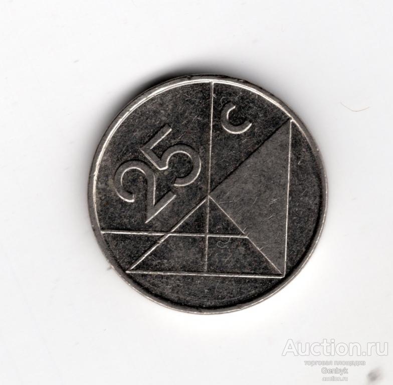 Аруба 25 центов 2001 год  год (МИН6-17)