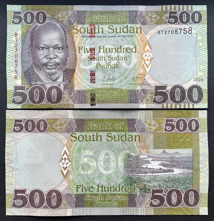 ЮЖНЫЙ СУДАН 500 ФУНТОВ 2024 ГОД UNC