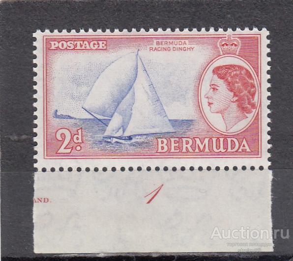 BERMUDA БЕРМУДСКИЕ ОСТРОВА БЕРМУДЫ    Лодка Парусник № 133 1953  Сост** MNH