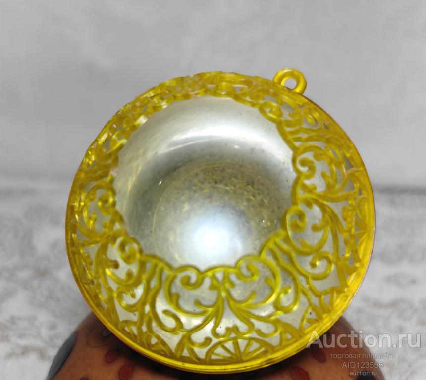 Елочная новогодняя игрушка СССР подвеска фонарик прожектор шар