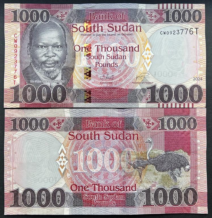 ЮЖНЫЙ СУДАН 1000 ФУНТОВ 2024 ГОД UNC