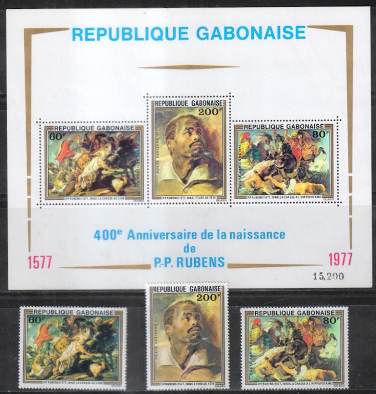 МАРКИ ЖИВОПИСЬ. РУБЕНС.  MNH. ГАБОН. 3082