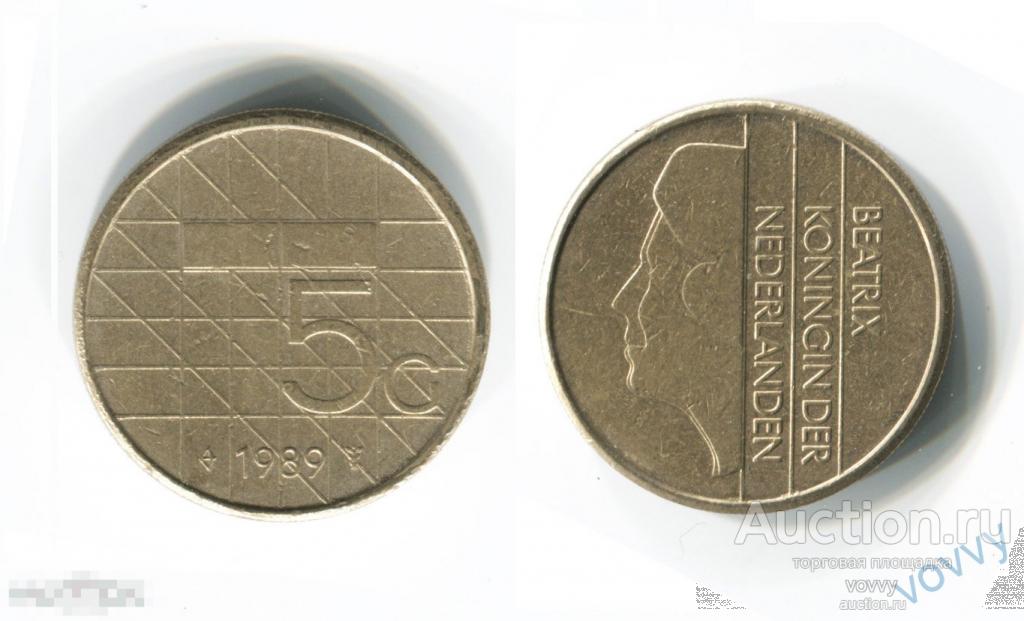 Нидерланды 5 гульденов 1989 L219