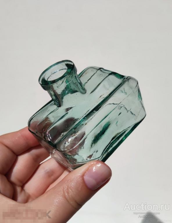 225 Старое стекло Кёнигсберга Чернильница большая 20-30-е годы Германия