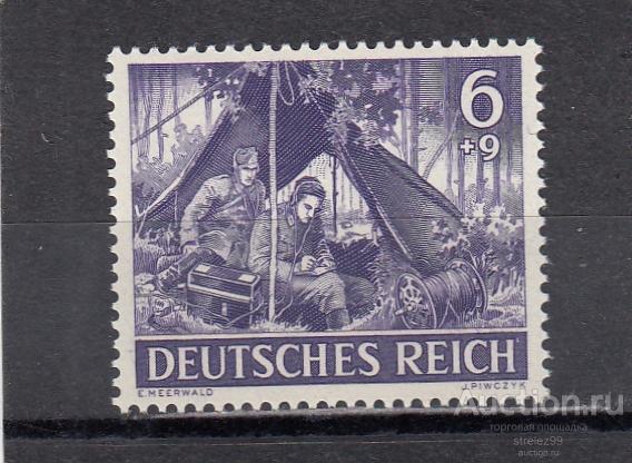 ГЕРМАНИЯ РЕЙХ  Пехота Связисты   № 834 1943 Сост** MNH