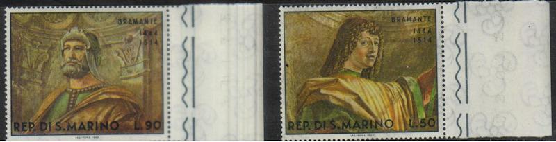 МАРКИ ЖИВОПИСЬ. БРАМАНТЕ. MNH. САН МАРИНО  3188