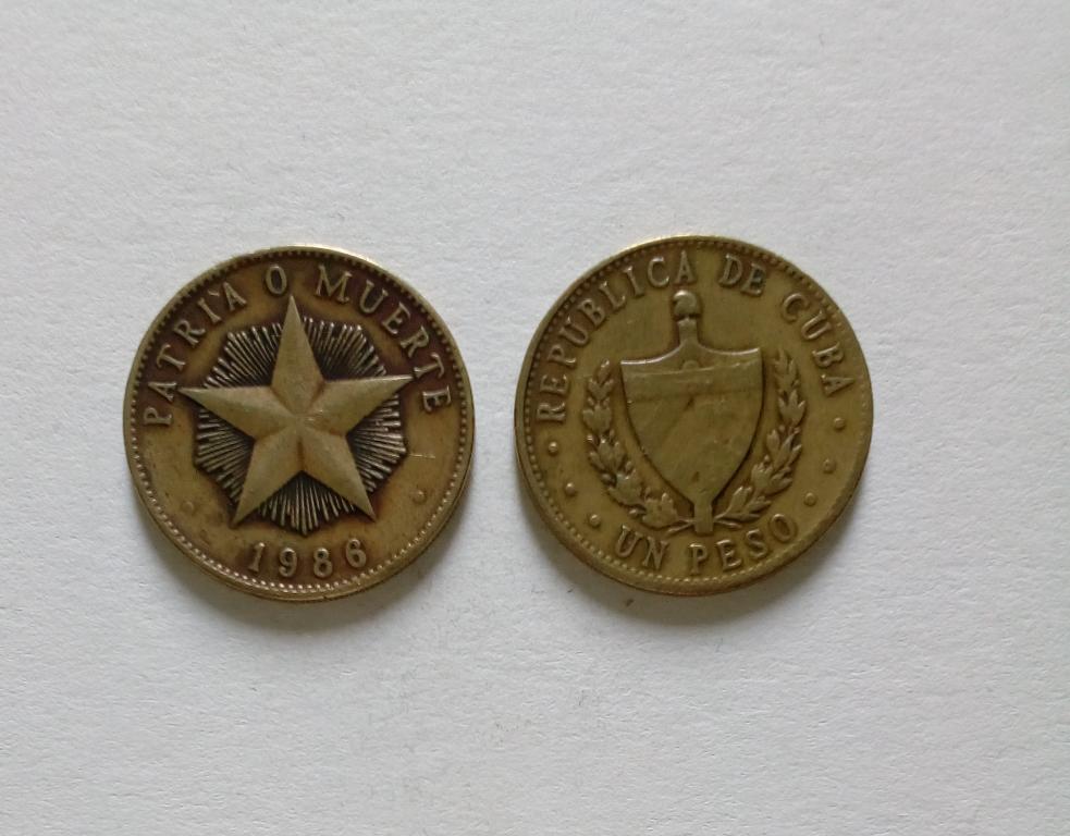 Куба 1 песо 1986 год