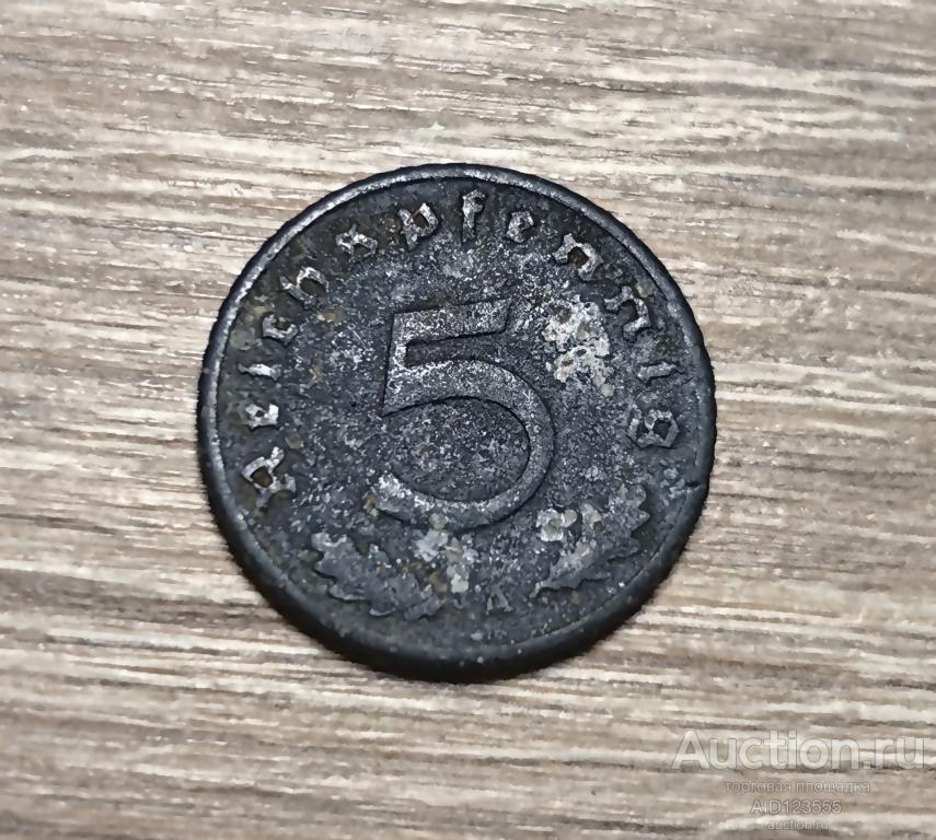 5 рейхспфеннигов пфеннигов 1940 года A Рейх Германия