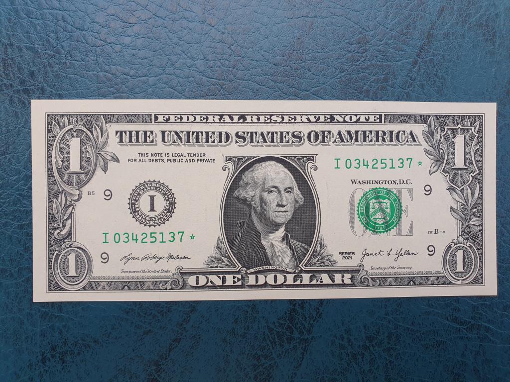 США  1 доллар 2021 год    I(9)-серия замещения