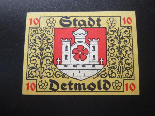 ГЕРМАНИЯ НОТГЕЛЬД  10  ПФЕННИГОВ      DETMOLD