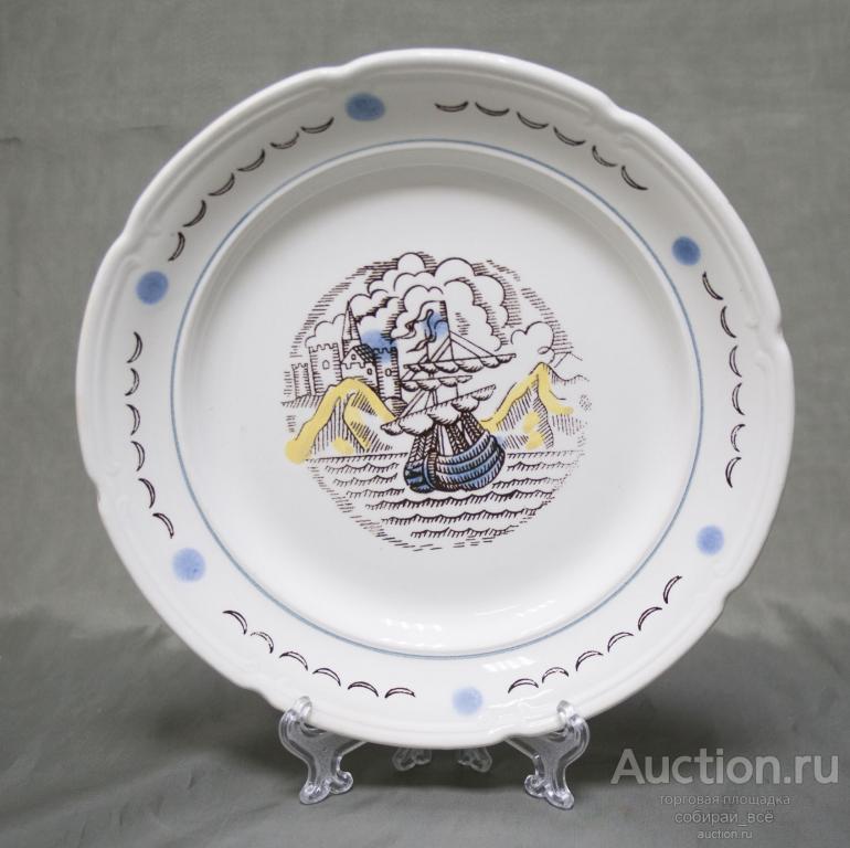 Тарелка под второе Корабль, ЗиК, диаметр 19,8 см  (87)