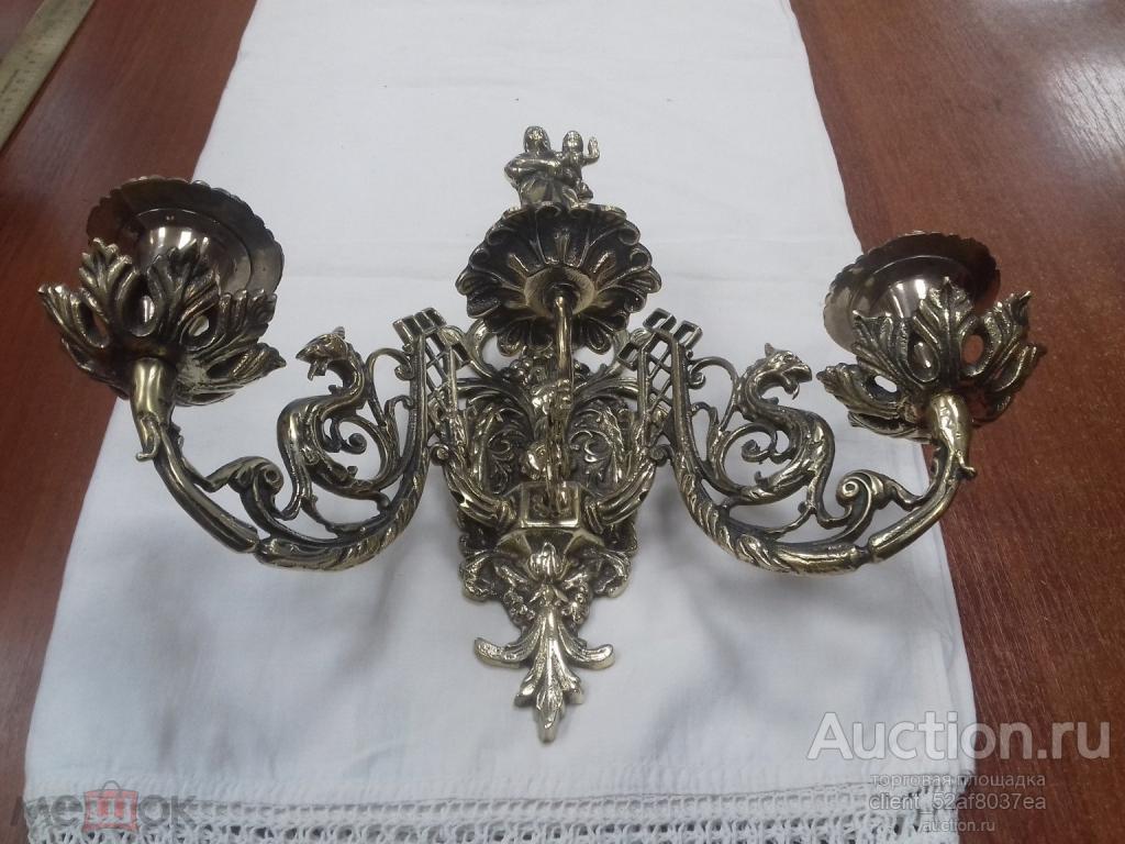 СТАРИННЫЙ ПОДСВЕЧНИК КАНДЕЛЯБР БРОНЗА "МАДОННА С МЛАДЕНЦЕМ", РЕДКОСТЬ!!!